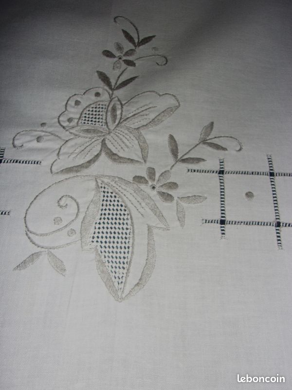 Nappe En Coton Bicolore Beige Lin Et Blanc 150 X 250 Cm - Nappe