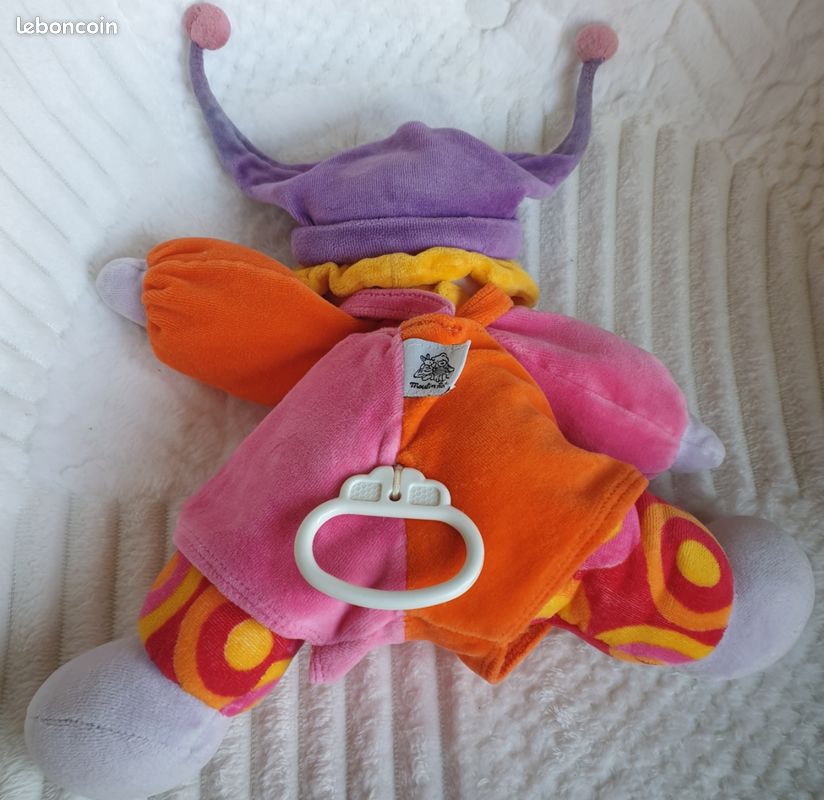 DOUDOU musical CLOWN multicolore GINO LE CLOWN MOULIN ROTY (image 2)
