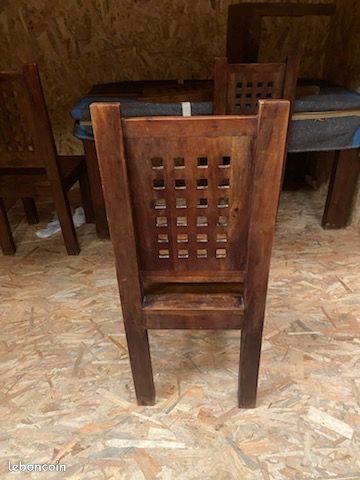 Salle à manger, table et 4 chaise, Bois et Chiffons (image 3)
