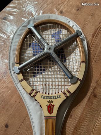 Raquette De Tennis En Bois AME Avec Tendeur Zéphyr Et Housse – Vintage 50’s