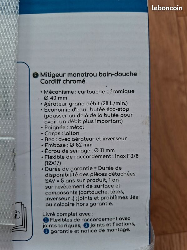 Mitigeur bain cardiff edouard rousseau (image 2)