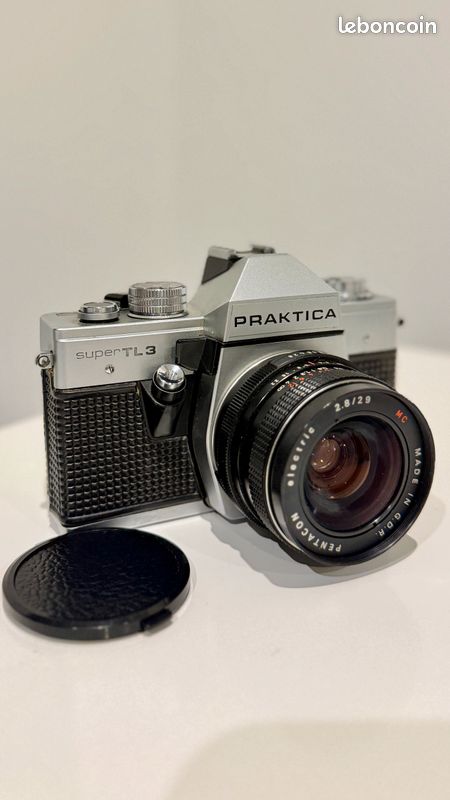 Appareil photo argentique Praktica Super TL3 + 3 objectifs vintage + sacoche (image 1)