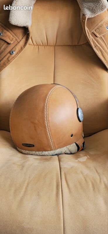 Casque Neuf Vintage en cuir italien Andrea Cardone - quipement moto Casque Neuf Vintage en cuir italien Andrea Cardone - quipement moto