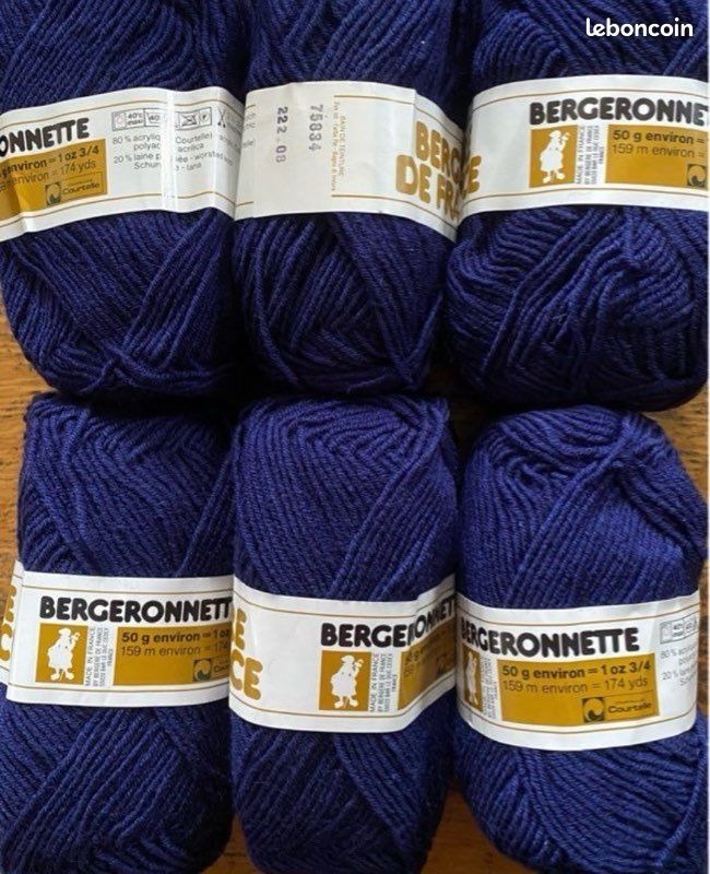 Lot 6 pelotes bleu foncé (image 1)
