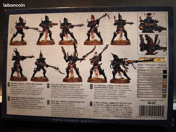 Warhammer 40K - 10 Kabalite Warriors Drukhari - Neuf - Démontés Non Peints - 45-07