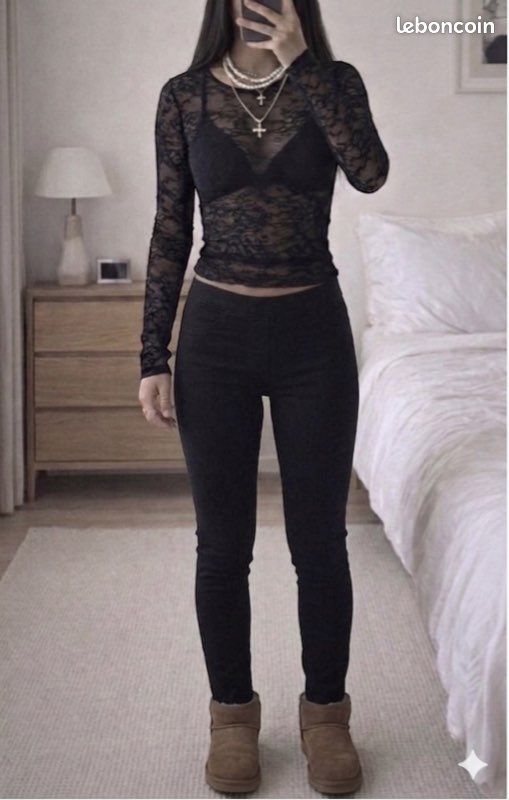 Vêtement occasion femme : Pantalon fin - T : 38 / 2