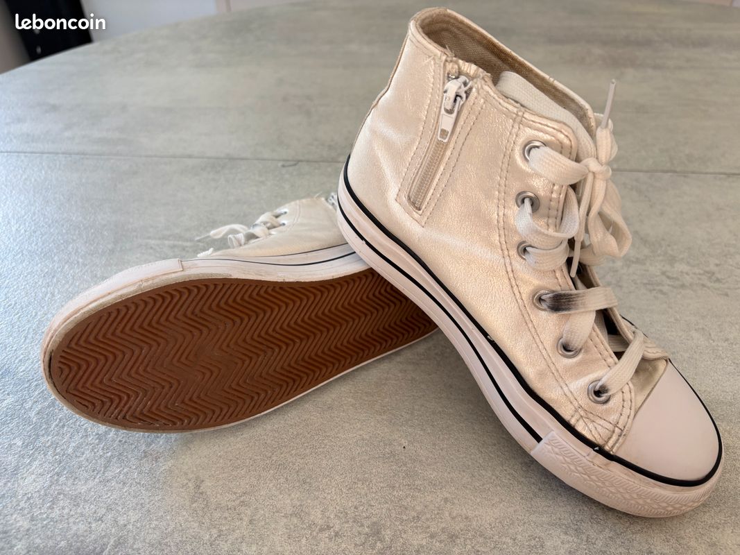 Chaussure montantes blanches irisées LPB (image 3)