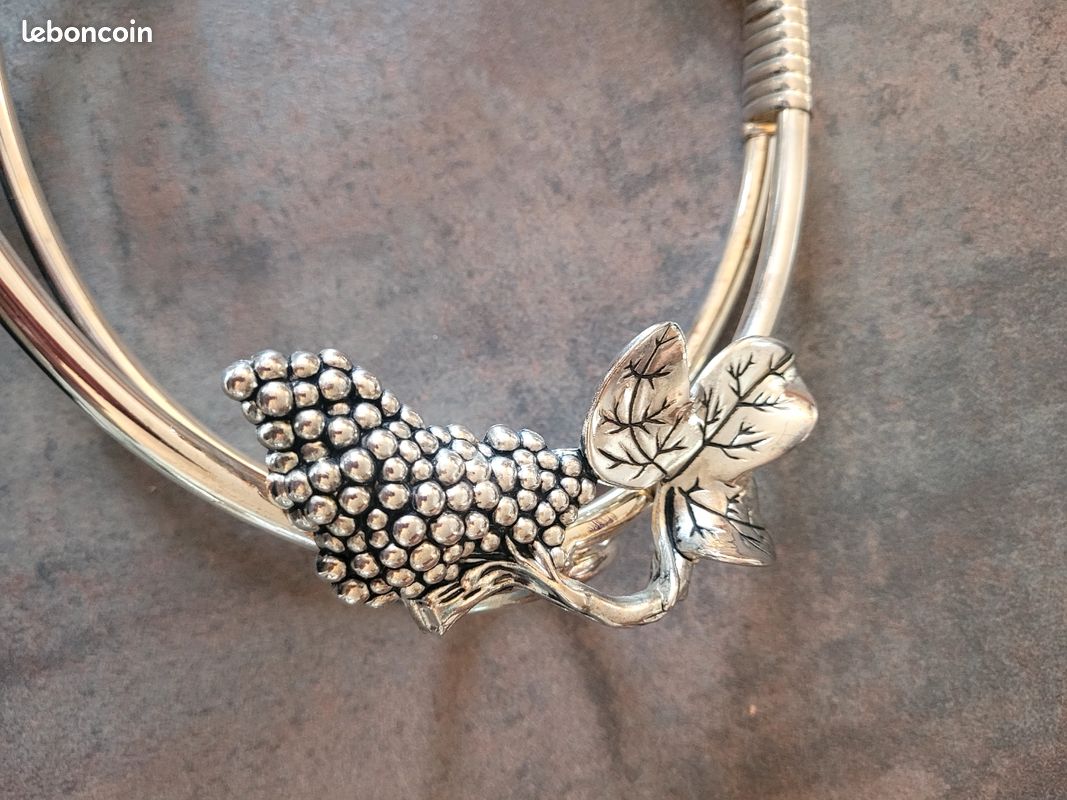 Porte bouteille NEUF argenté SILÉA "Vigne" (image 3)