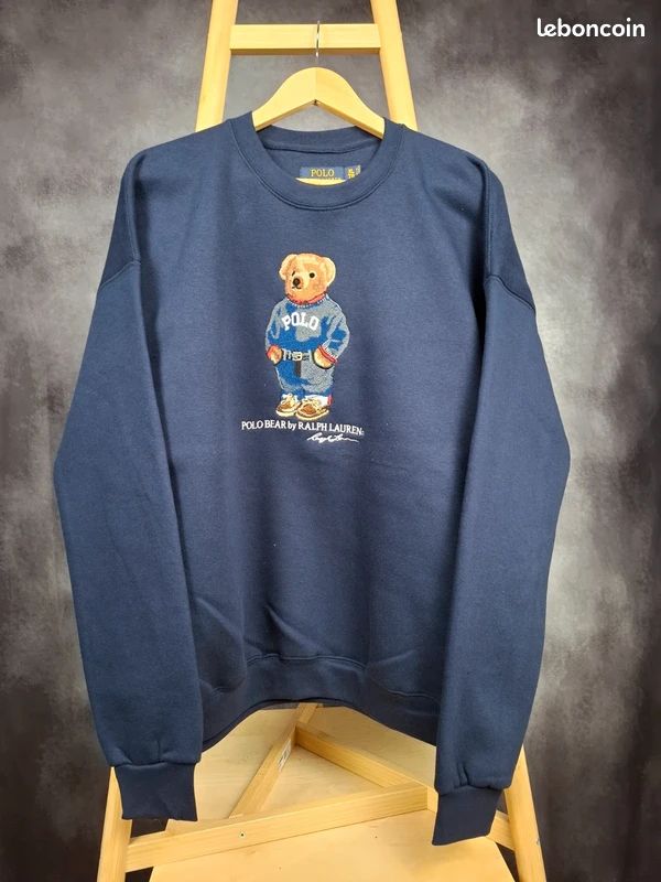 Sweat Pull&Bear – Taille XL – Occasion Très Bon état – Couleurs Jaune, Blanc, Marine