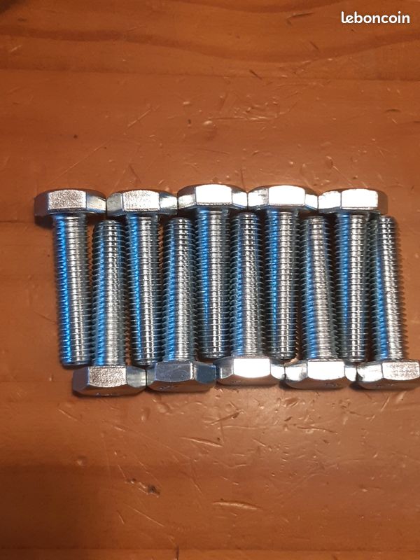 Lot De 10 Vis Boulons Tête Ancien Stock - 6x25 Mm - NOS Vintage