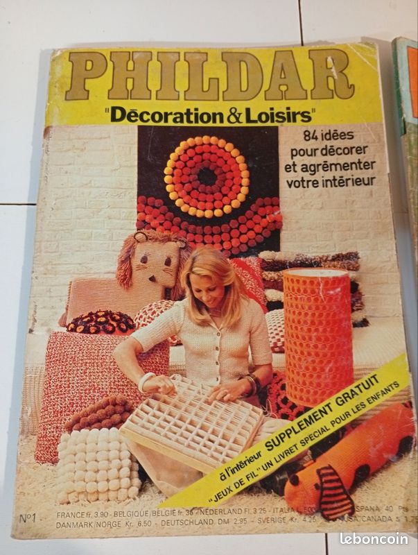 Lot de 5 Revue magazine phildar ancienne (1,5,8,9,10) décoration et loisirs (image 2)
