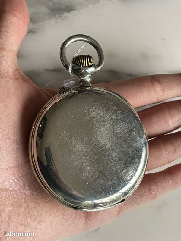 Montre à Gousset Régulateur Français - Mécanique Manuel - Argent - Occasion à Nettoyer