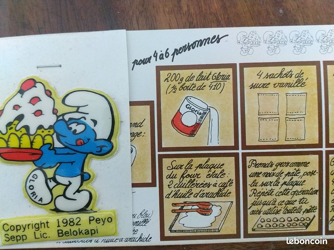Un lot de 5 stickers Schtroumpfs des années 82 (image 4)