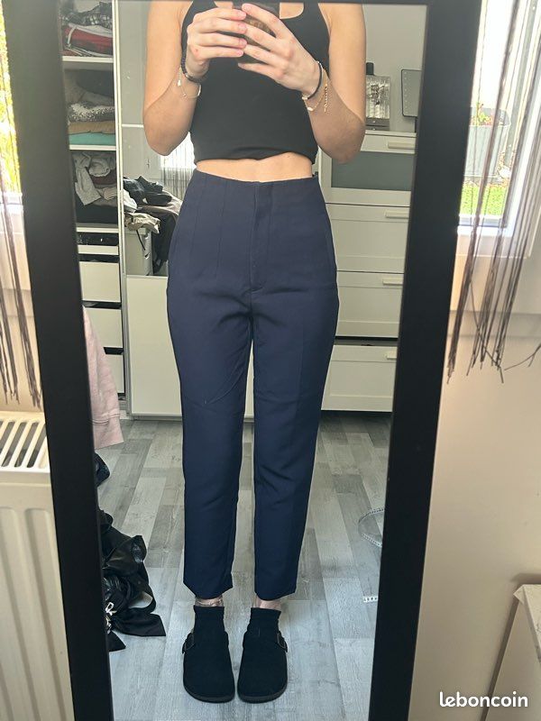Pantalon Habillé Talbots Marine En Coton Stretch Taille 4 S - Occasion Excellent état