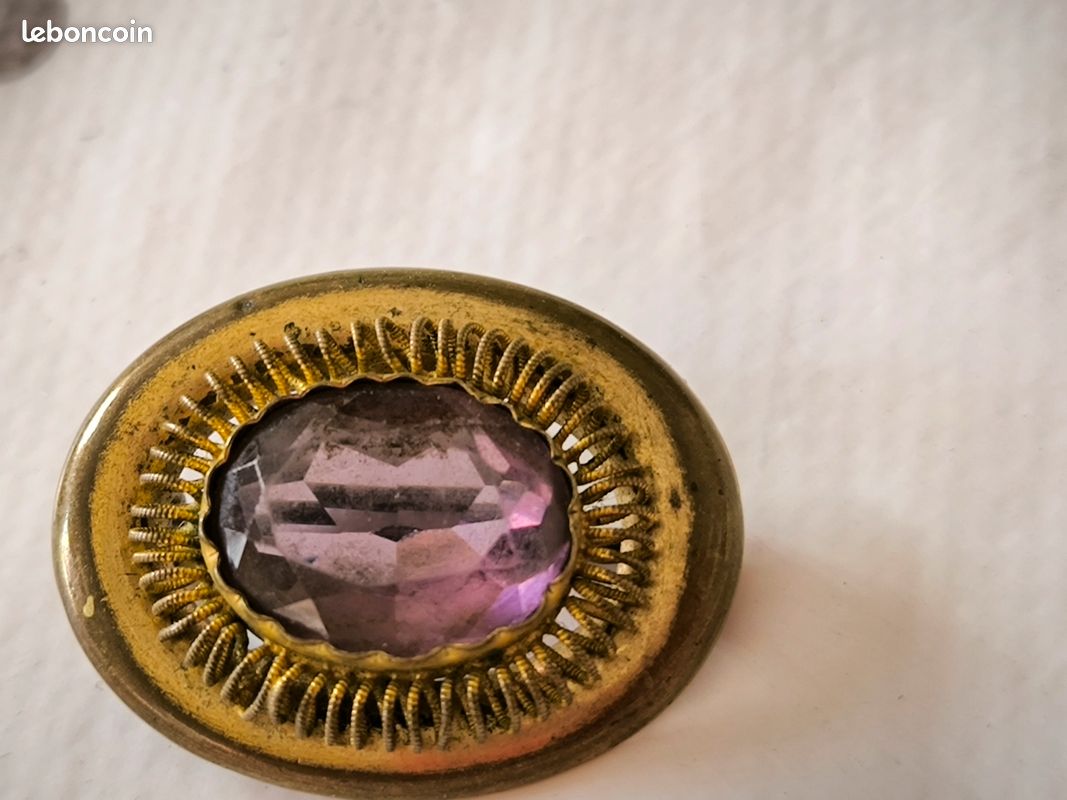 Broche Ancienne Pluie de Strass & Broche Addict