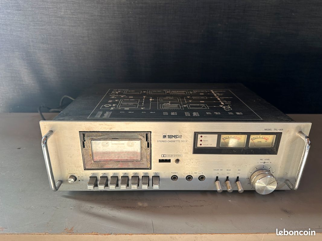 TENSAI TFL 807C - Platine Cassette Audio - Vintage - bon état