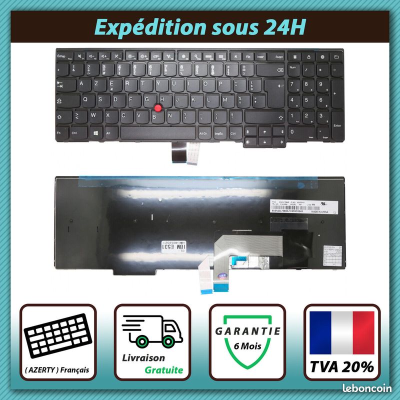 Clavier AZERTY Français Pour Lenovo ThinkPad T540, L540, Etc. - Neuf, Emballage D'origine