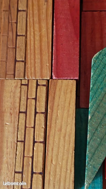 Jeu de construction en bois vintage (image 6)
