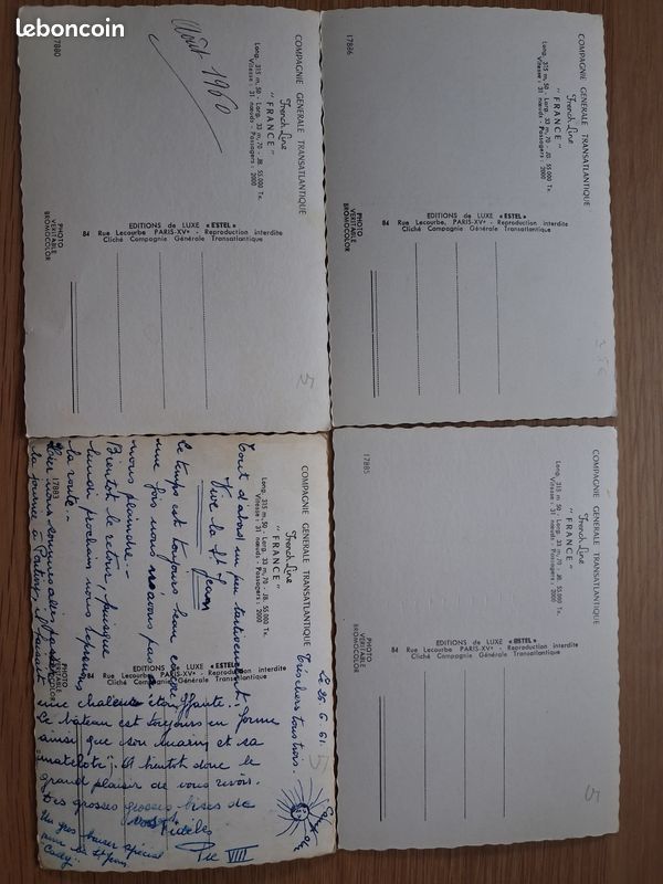 Jeu De 52 Cartes French Line - Compagnie Générale Transatlantique - Vintage Paquebot