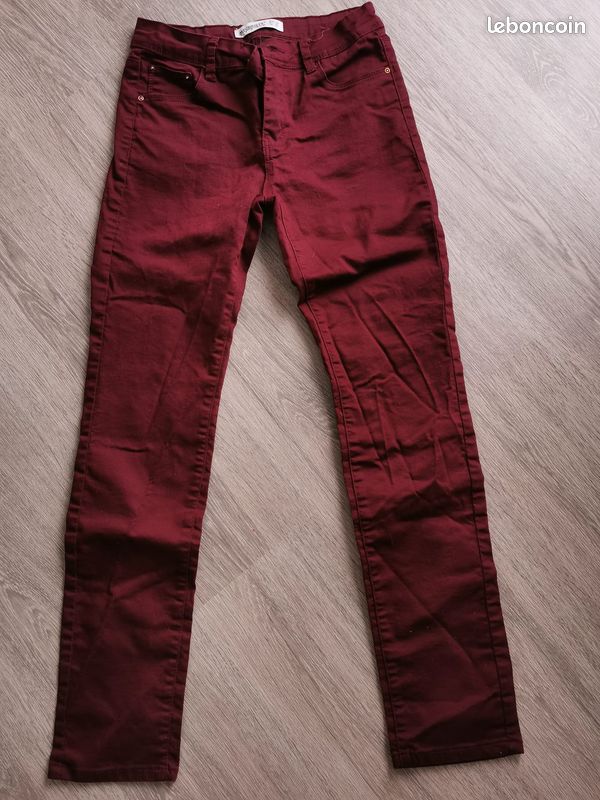 Pantalon bordeaux T38- My Christy Denim (image 1)