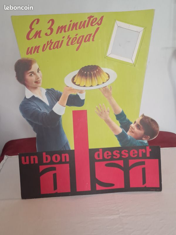 Affiche Publicitaire Vintage Alsa D'époque