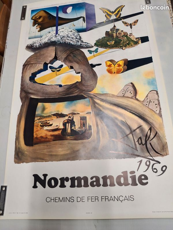 Affiche Originale SNCF Signée - N°65 - 1967, Rétro