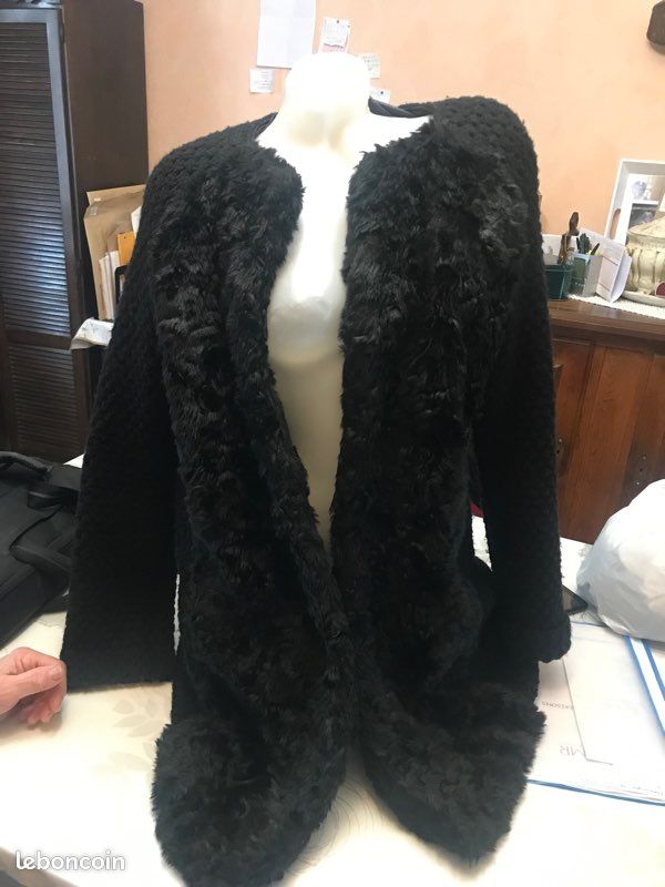 Manteau fausse fourrure caroll (image 2)