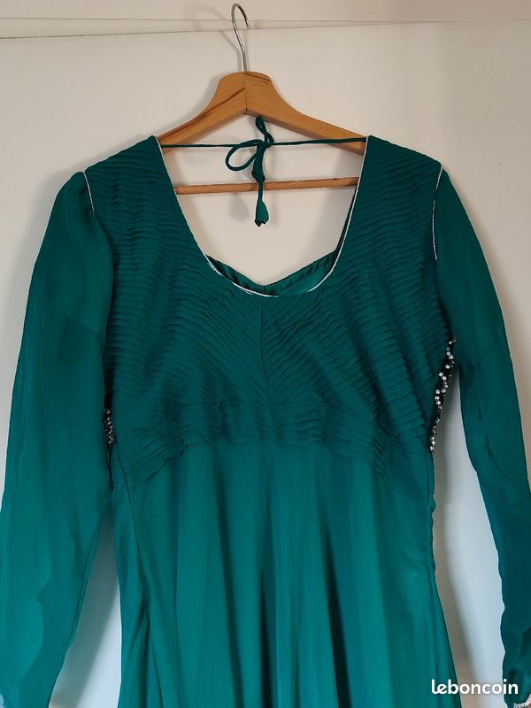 Robe indienne émeraude (image 4)