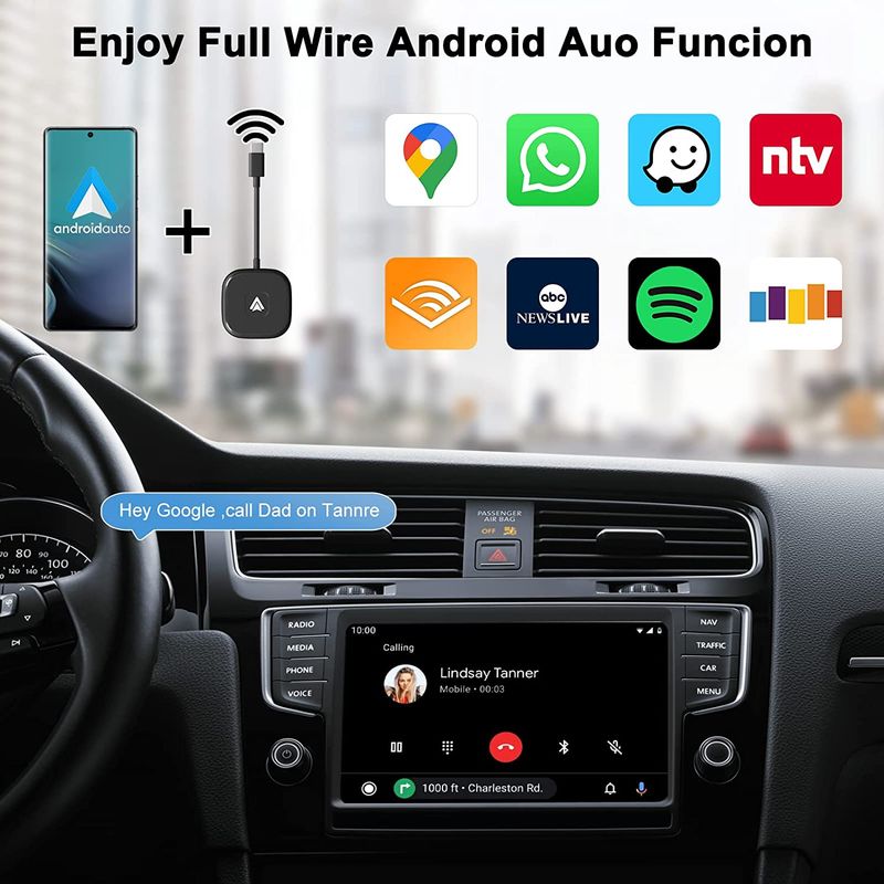 Android Auto Adaptateur sans Fil, Dongle Android Auto sans Fil pour  Autoradio Android, Transformez Android Auto Filaire en Android Auto sans  Fil, Adaptateur Wireless Cars pour OEM Autos Von 2016 : 