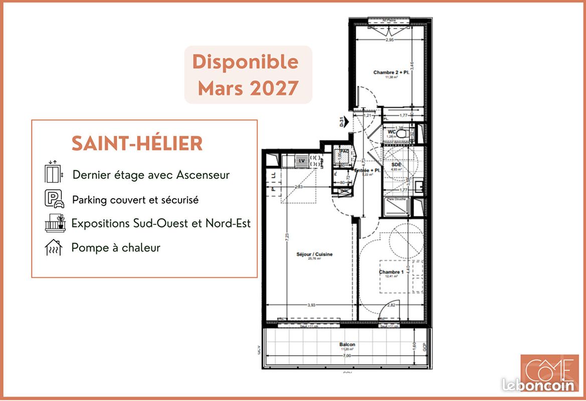 Appartement 3 pièces 63 m² · à Rennes · 63 m² · 360 000 €
