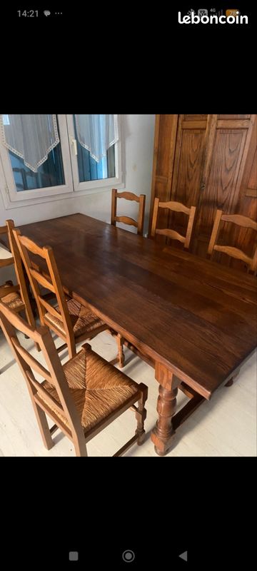 Table salle a manger en bois massif (image 2)