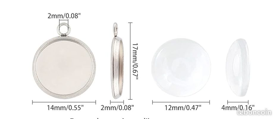 Pendentifs photo faits à la main (image 2)