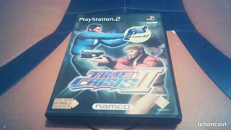 PlayStation 2 - TIME CRISIS II - Boîte + Notice Seulement - Bon État - Occasion