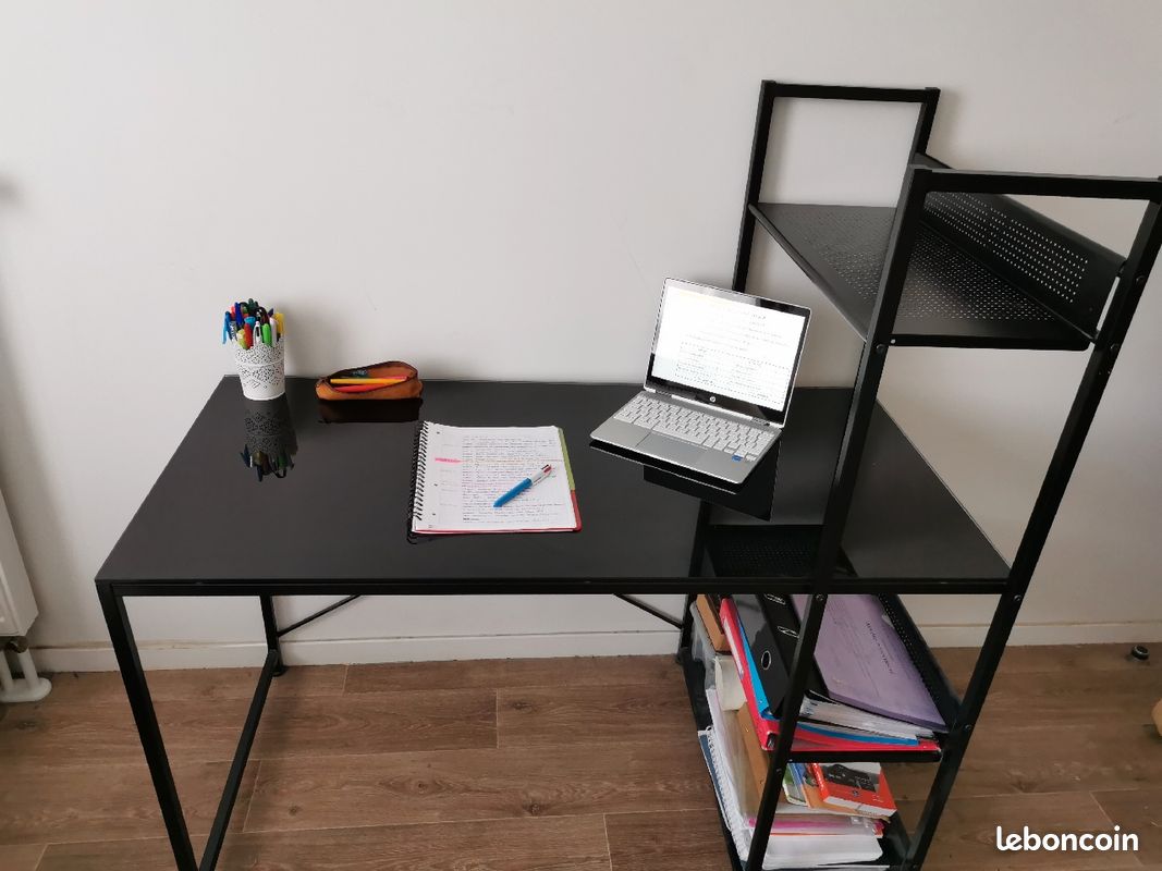 Bureau en verre noir (image 2)