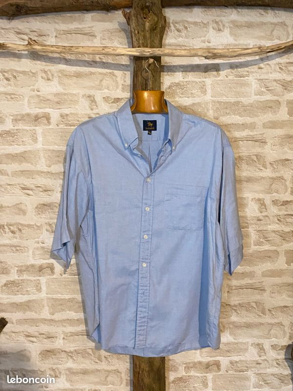 Chemise manches courtes bleu ciel taille XXL (image 1)