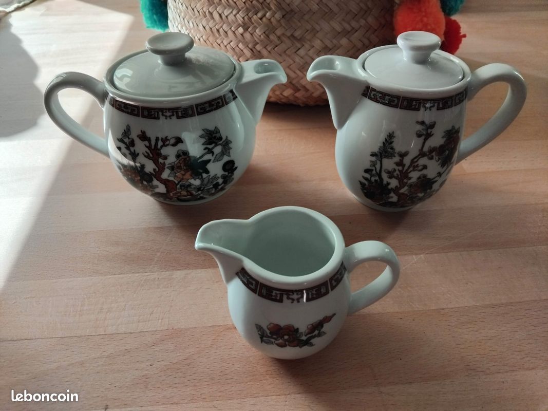 THÉIÈRE EN MÉTAL ET PORCELAINE, BAUSCHER WEIDEN, 1930s