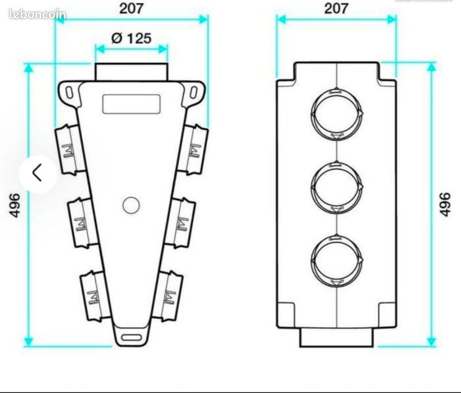 Lot de 2 caissons vmc répartiteur PPE ALDES 6 piquages diamètre 80 (image 2)