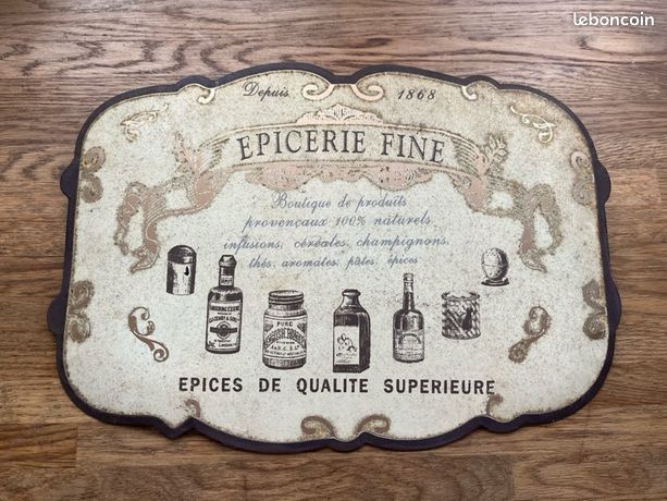 Décoration murale métal épicerie - CréaDécoBoutique