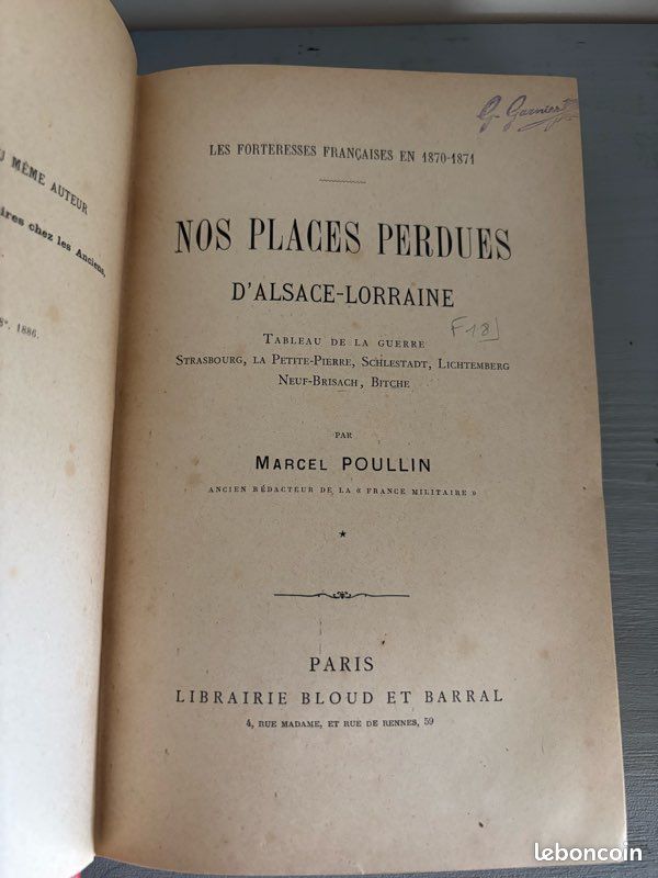Les forteresses françaises en 1870-1871 nos places perdues d'alsace-lorraine (image 2)
