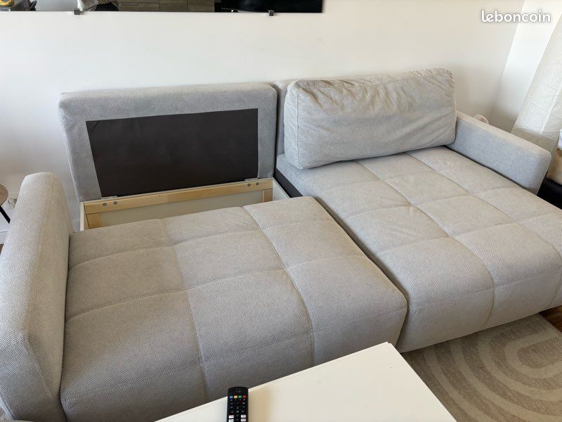 Canapé angle convertible (LAURY TISSU) (image 3)