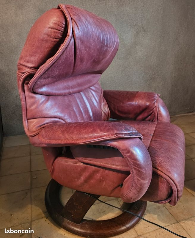 Fauteuil relax en cuir avec aide au relevage (image 6)