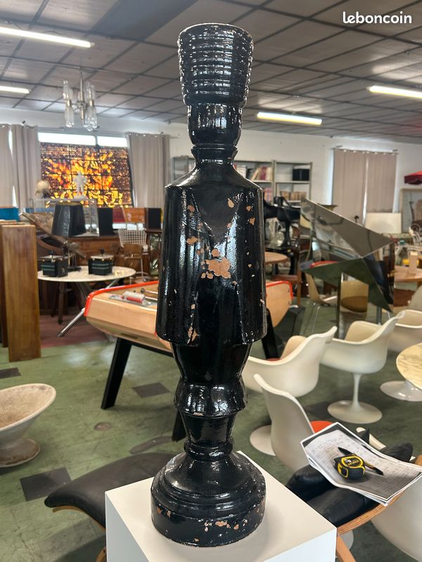 Grande piece d'echec bois 1970 (image 4)
