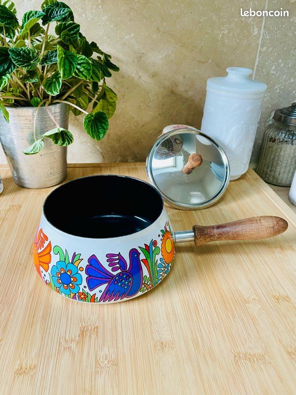 Casserole Émaillée Villeroy & Boch Vintage – Modèle Acapulco, Multicouleur, état Occasion