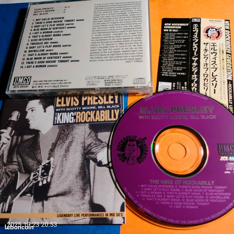 Elvis Presley With Scotty Moore, Bill Black (2) – The King Of Rockabilly CD JAPAN avec OBI (image 2)