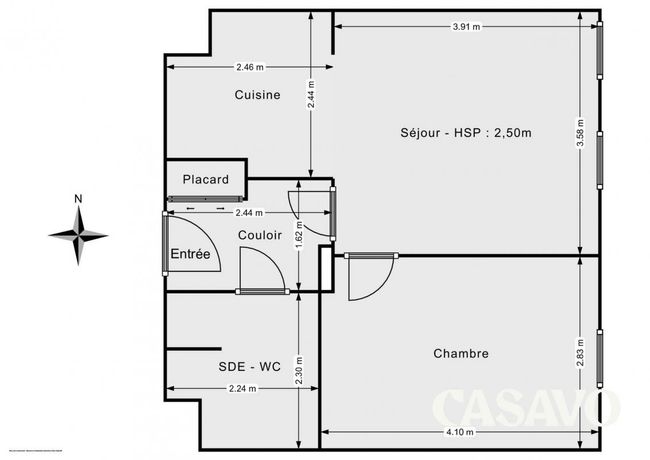 Appartement a louer saint-brice-sous-foret - 2 pièce(s) - 40 m2 - Surfyn