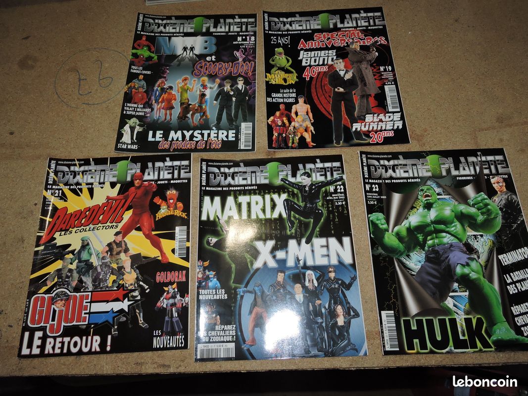 LOT 10 revues Magazine Années 2000 DIXIEME PLANETE Produits dérivés Films Bd Séries Cinéma TV N° 13 14 15 16 17 18 19 21 22 23 Daredevil Gi Joe Goldorak Matrix X Men Hulk Terminator ... (image 7)