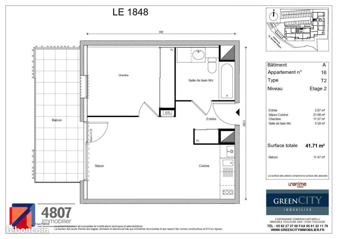 Appartement 2 pièces 41 m² · à Cluses · 41 m² · 649 €/mois