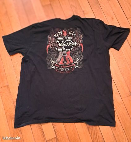 T-Shirt Hard Rock Café Paris Blanc - Taille M Homme | Occasion Très Bon état