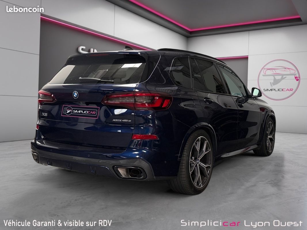 BMW X5 G05 45e xDrive 394 M Sport BVA8 Tanzanite Blue Harman Kardon Sièges M Sky Lounge Garantie 12 mois (image 5)