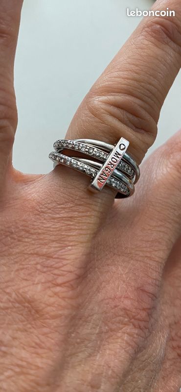 Bague Morgan En Argent Massif - Taille 54 - Poids 7.1g - Occasion Poinçonnée